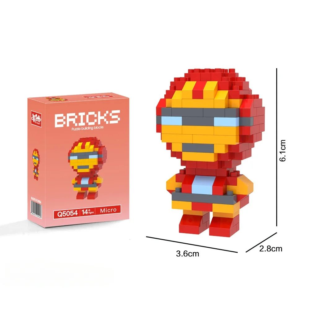 新しいアベンジャーズ Q 漫画マイクロ粒子パズルビルディングブロック子供のジグソーパズル小さな箱のおもちゃ学生人形モデルギフト
