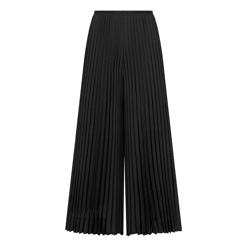 最高品質のイセイミヤケカジュアルパンツ秋の新ファッションプリーツオルガンプリーツプラスサイズパンツハイウエスト薄いプリーツパンツ