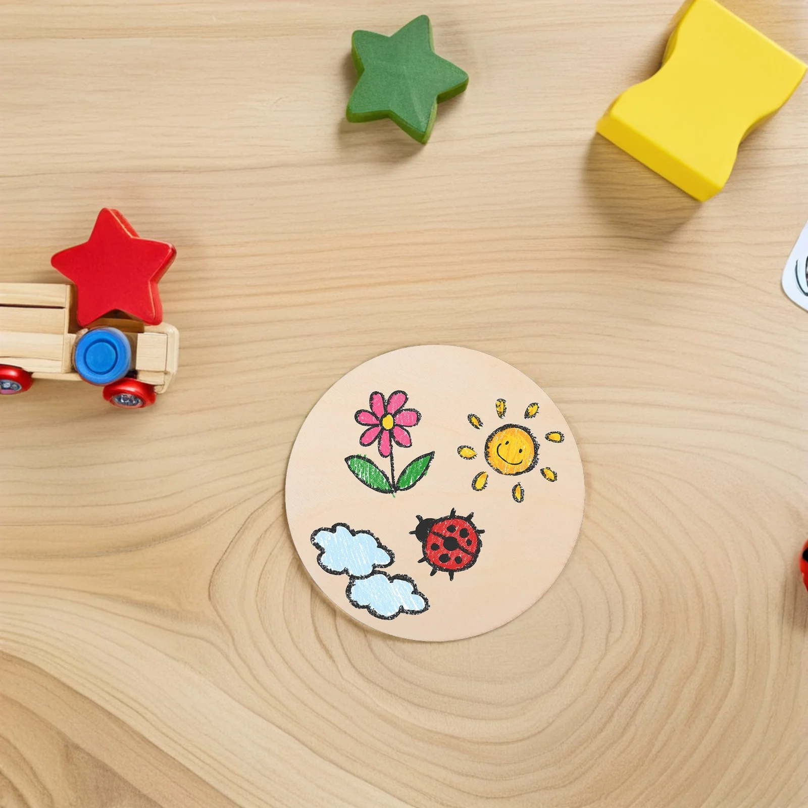 

50pcs Natural Slices For Crafts Round Pieces Diy Painting Pyrography Woodworking Decoration Blank Discs Craft Supplies