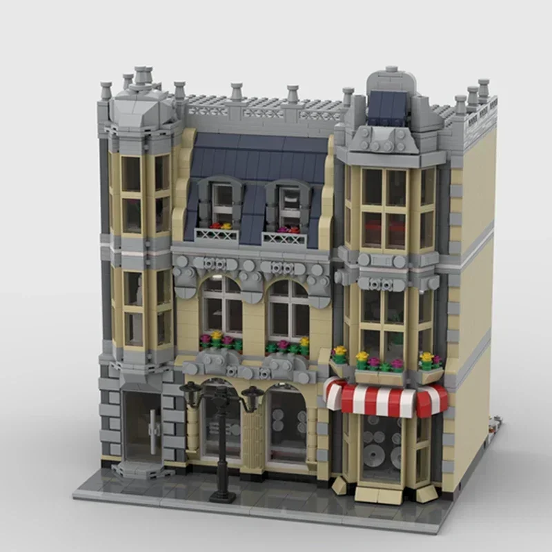 Moc Bouwstenen Street View Model Elektronische Winkel Technische Bakstenen DIY Assemblage Constructie Speelgoed Voor Kinderen Vakantiecadeaus