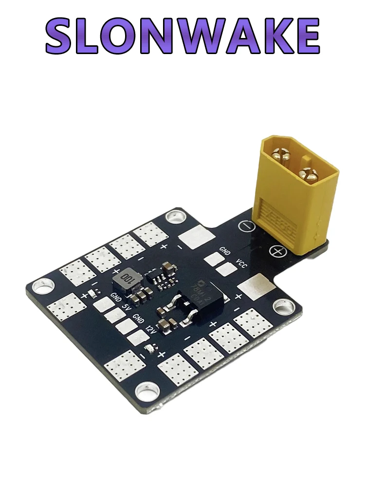 SLONWAKE 3A PDB Power Distribution Board BEC 5V 2A 12V 0.5A with XT60 Plug for DIY Quadcopter