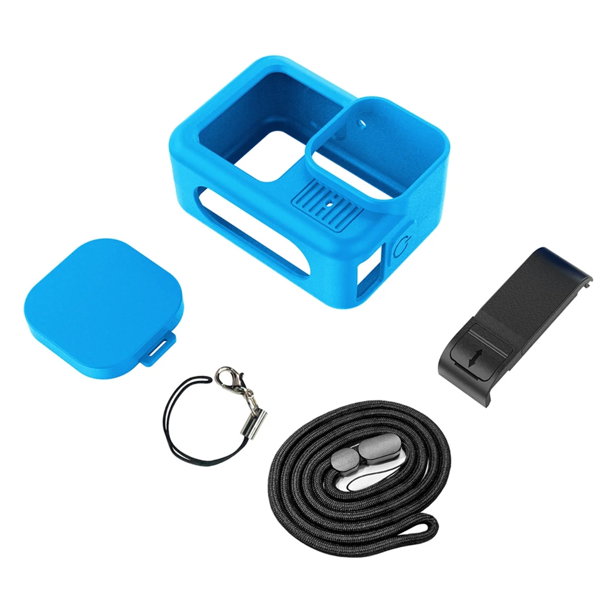 

For Gopro Hero 13 Silicone Case Protective Soft Housing Shell Lens Protector for Gopro Hero13 Blue with Cover