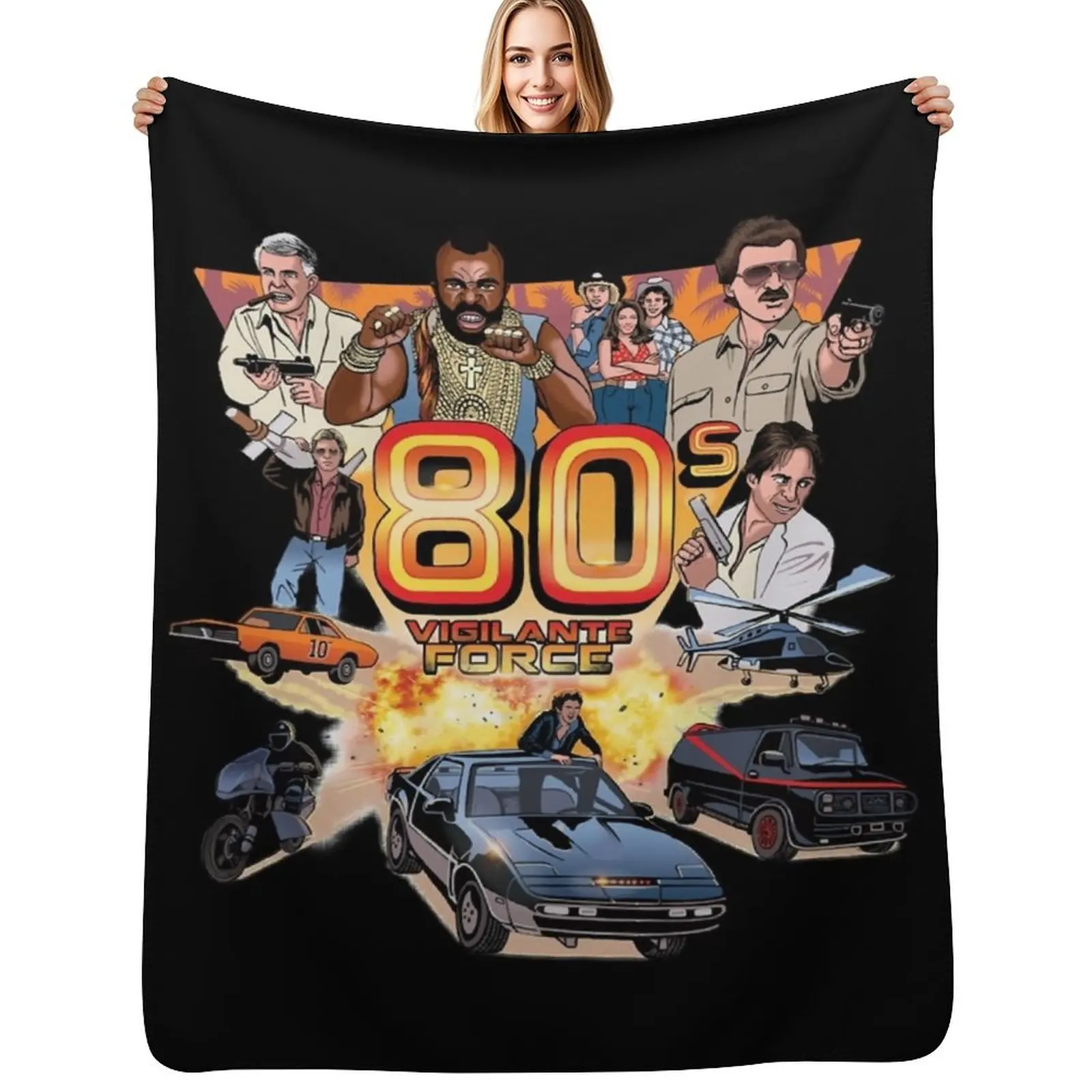 80_s Vigilante Force Classic T-Shirt Throw Blanket for winter Thermals For Travel Luxury Throw sofa bed Furry Blankets