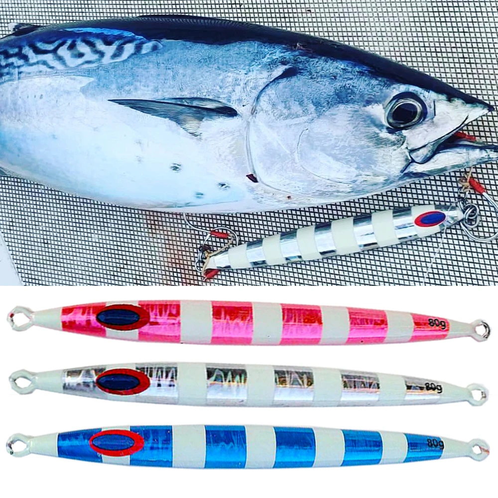 Deep Sea Fishing Lure 100g-400g Metal Jigs Saltwater Jigging Lure Slow Pitch Jig Tuna Kingfish Amberjack Wahoo Trolling Lure