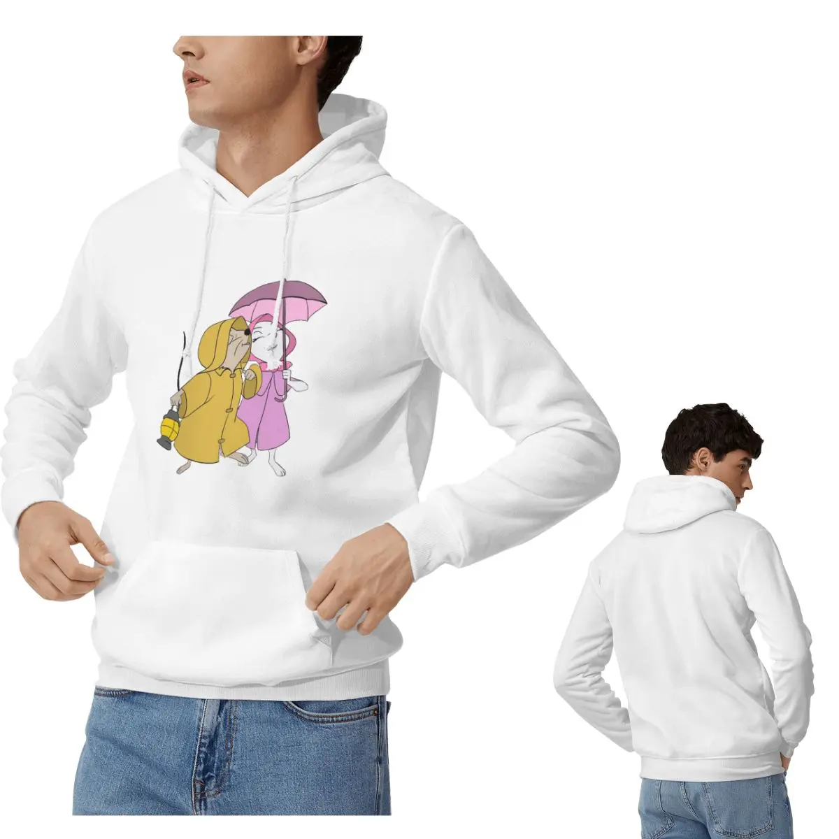 Miss Bianca y Bernard sudaderas con capucha hombres mujeres Casual pulóver sudadera Hip Hop ropa de manga larga Otoño Invierno