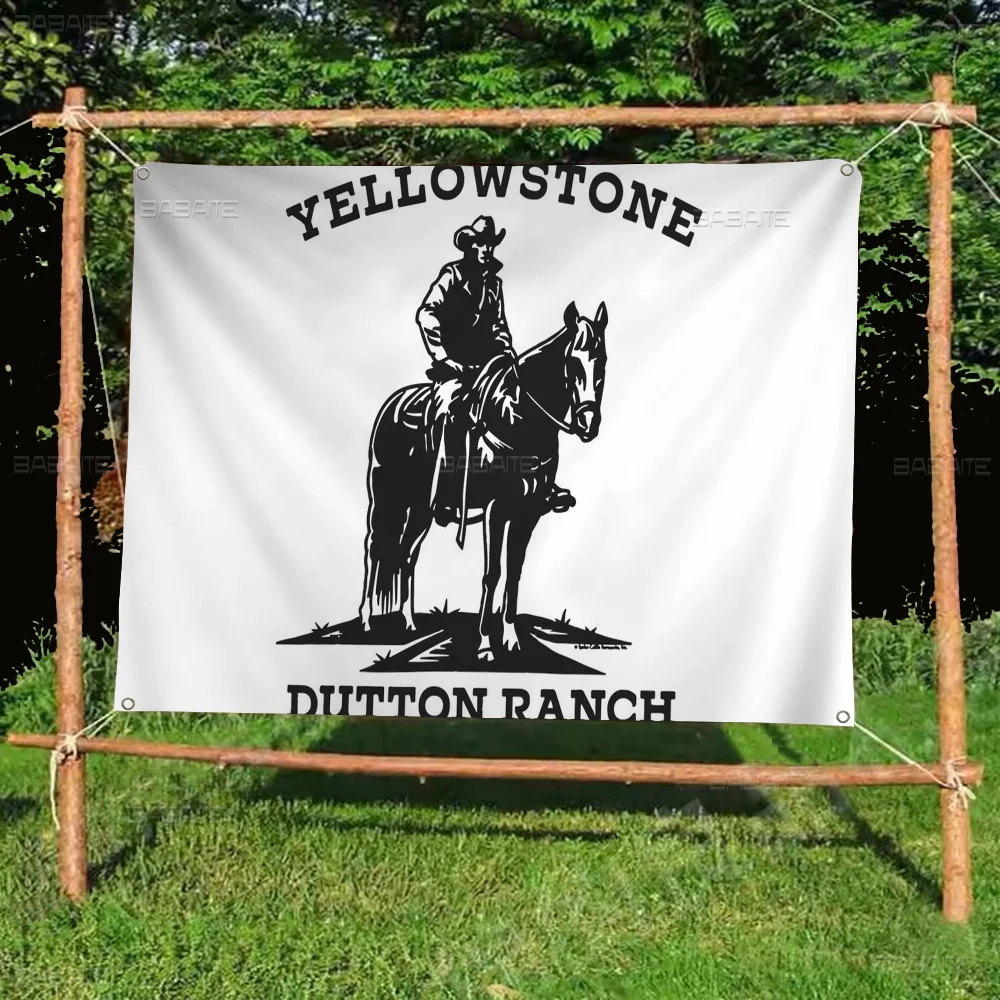يلوستون داتون مزرعة صغيرة الحجم التشجيع راية اليد سحبت العلم أعلام الغلاف الجوي في الهواء الطلق