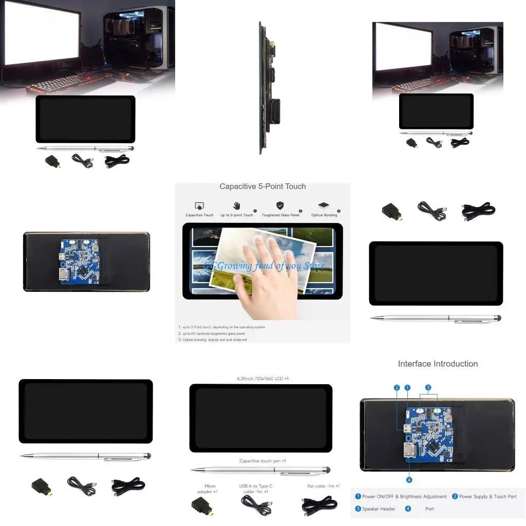 

H9EB 6.25inch IPS LCD Capacitive Touch Screens Display Monitor 720x1560 Resolution