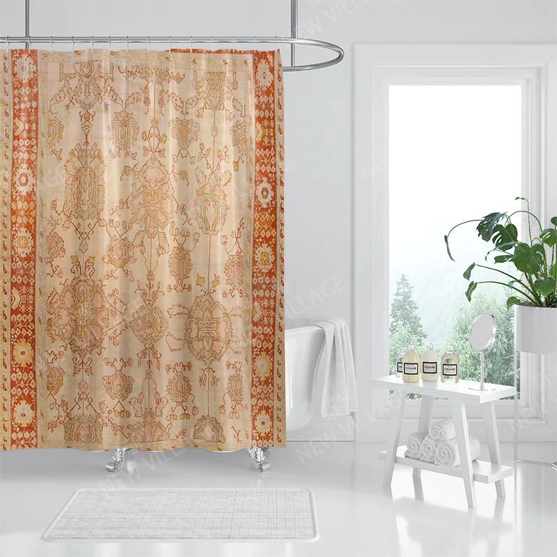 Waterproof fabric shower curtains Bathroom curtain accessories Bath curtain for shower 180x200cm 240*200 boho decoration vintage