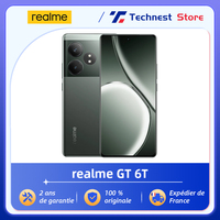 Global Version realme GT 6T 5G Smartphone 6000nit Hyper Display 120W SUPERVOOC Charge Snapdragon 7+ Gen 3 5500mAh Battery 50MP