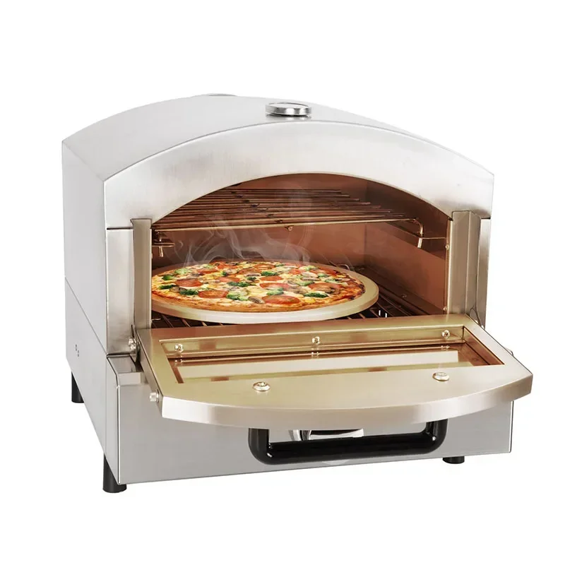 1800W Portable Pizza Oven Desktop Electric Pizza Machine Outdoor Pizza Oven Stainless Steel Oven