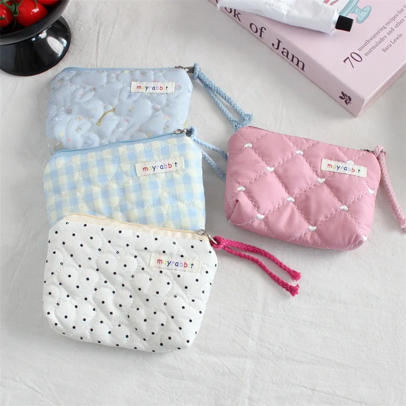 حقيبة تخزين حلوة ولطيفة، محفظة عملات معدنية محمولة، حقيبة معرف، أحمر شفاه وحقيبة مكياج، حقيبة نسائية شهرية وحقيبة غسيل #1