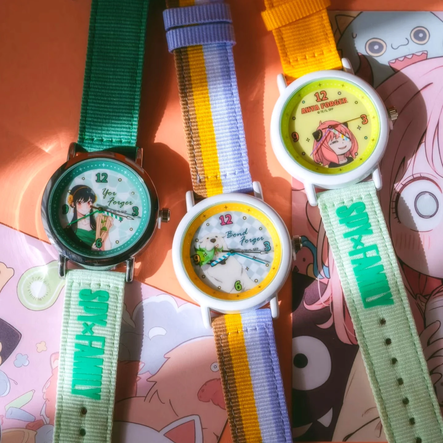

Official Spy x Family Anya Forger Cute Cartoon Wrist Watch Blind Box Nylon Strap Anime Student Birthday Gift For Kids