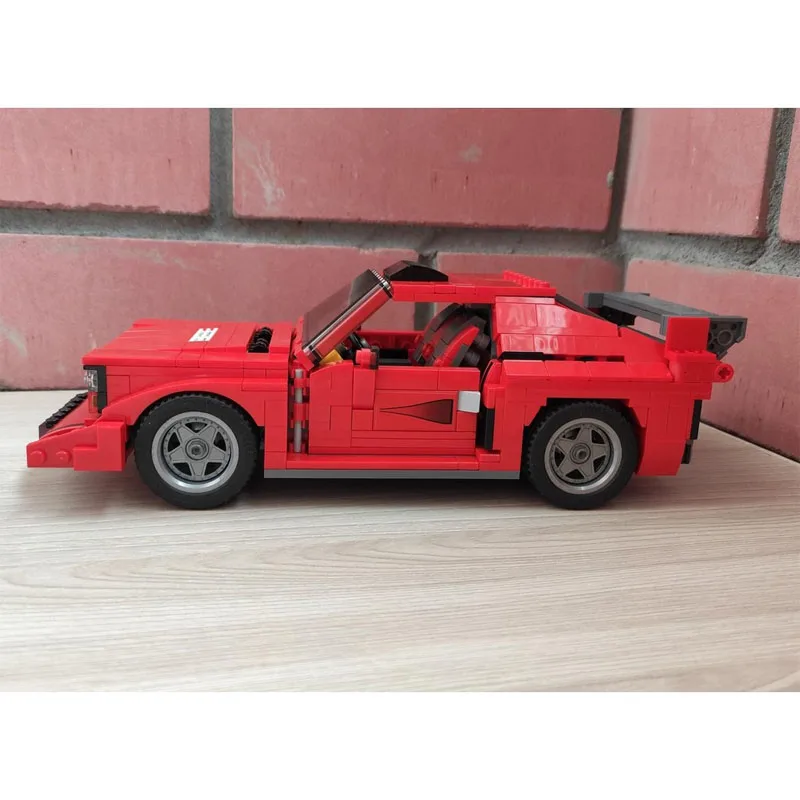 

MOC-50012 красные классические гоночные блоки суперкар, модель 837 PartsMOC, креативные строительные блоки на день рождения для мальчиков, игрушки, подарки