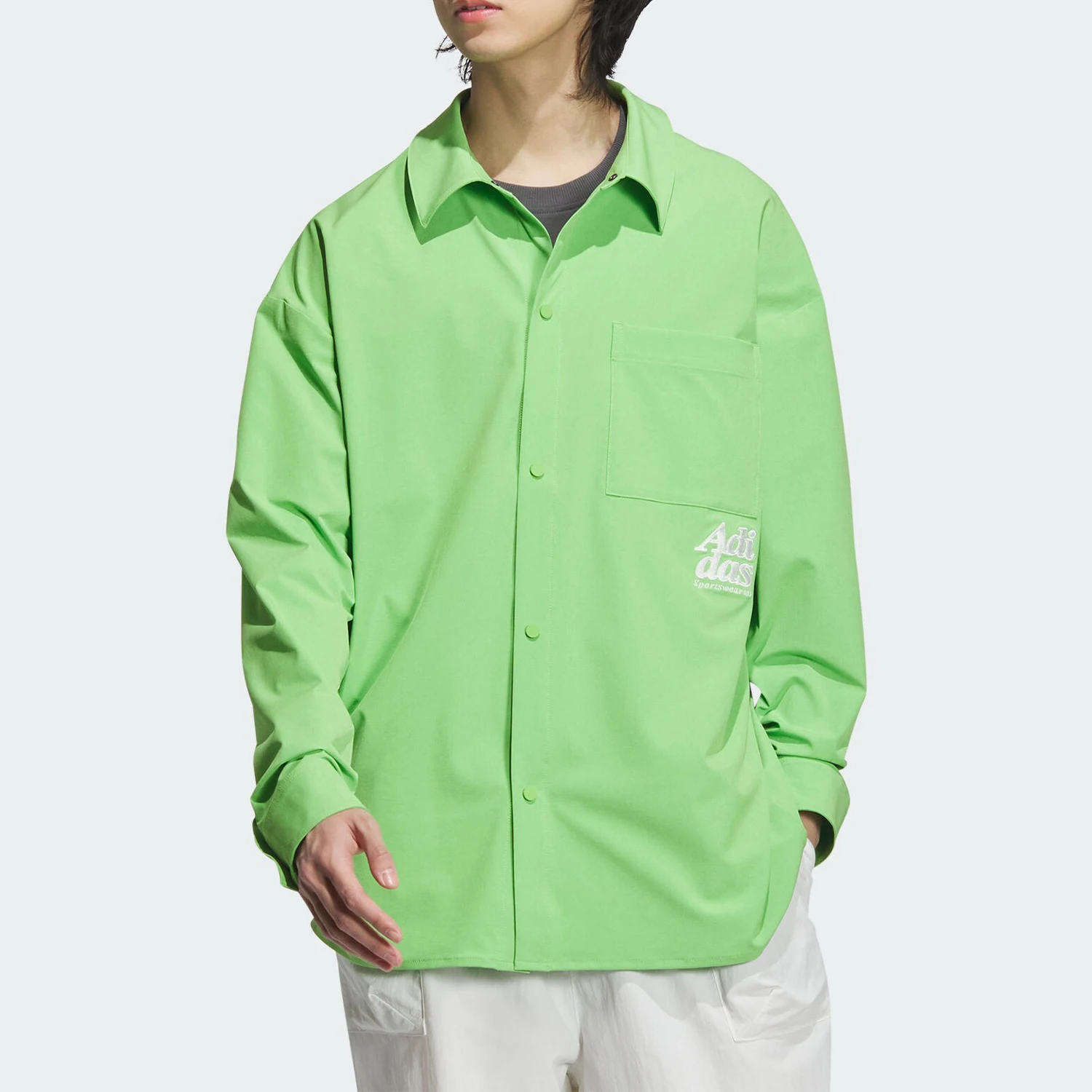 

Adidas genuine genuine M LOGO SHIRT Men's Casual Long Sleeve Shirt JP2595