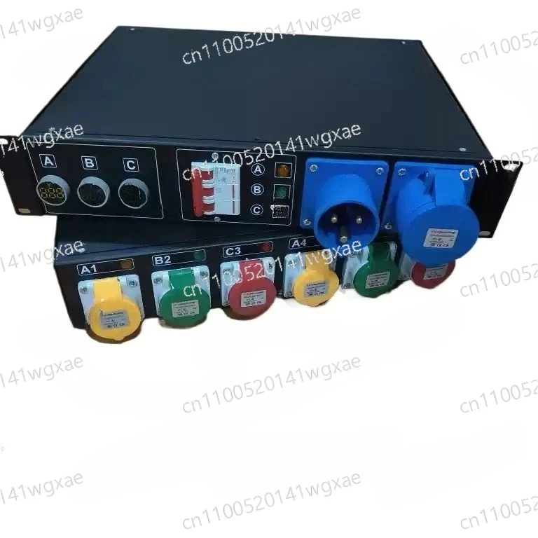 16A 6 Way Power Distribution Box, Stage Lighting Sound Power Manager, Large Screen Power Supply Junction Box