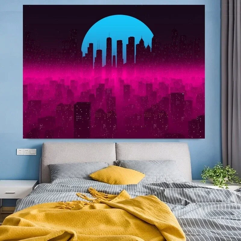 VIKAMA Cyberpunk Sports Car Tapestry Wall Hanging, 6 Designs, Wall Decor for Bedroom Living Room Dorm