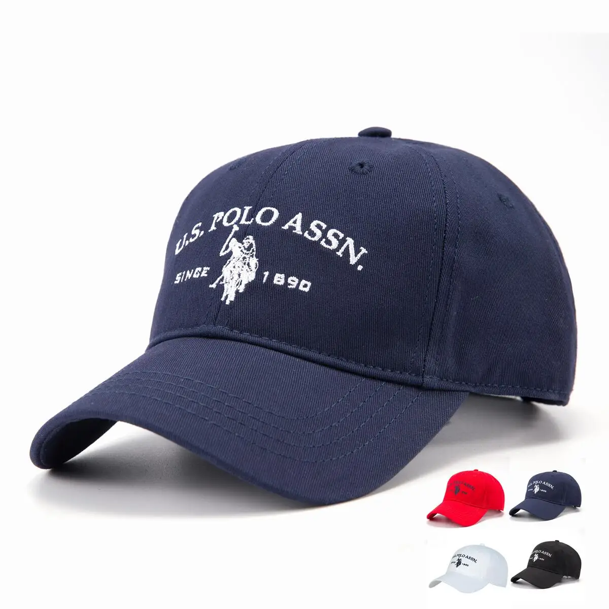 U.S. Polo Assn.100% Cotton Adjustable Baseball Caps New Fashion Embroidery Logo Four-color Size Men's And Woman's Sun Hat