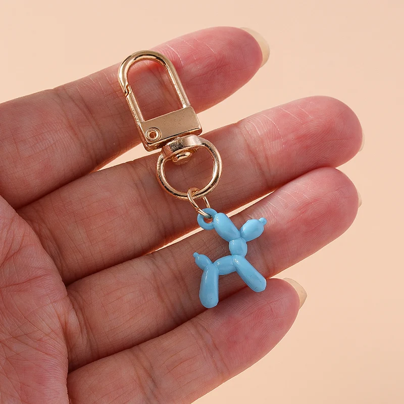 Aihua 10 Farben Niedliche Bunte Kreative Ballonhund-Schlüsselanhänger für Frauen Mädchen Handtaschen-Schlüsselring Anhänger Airpods-Box Schmuck Geschenke – Detail 1