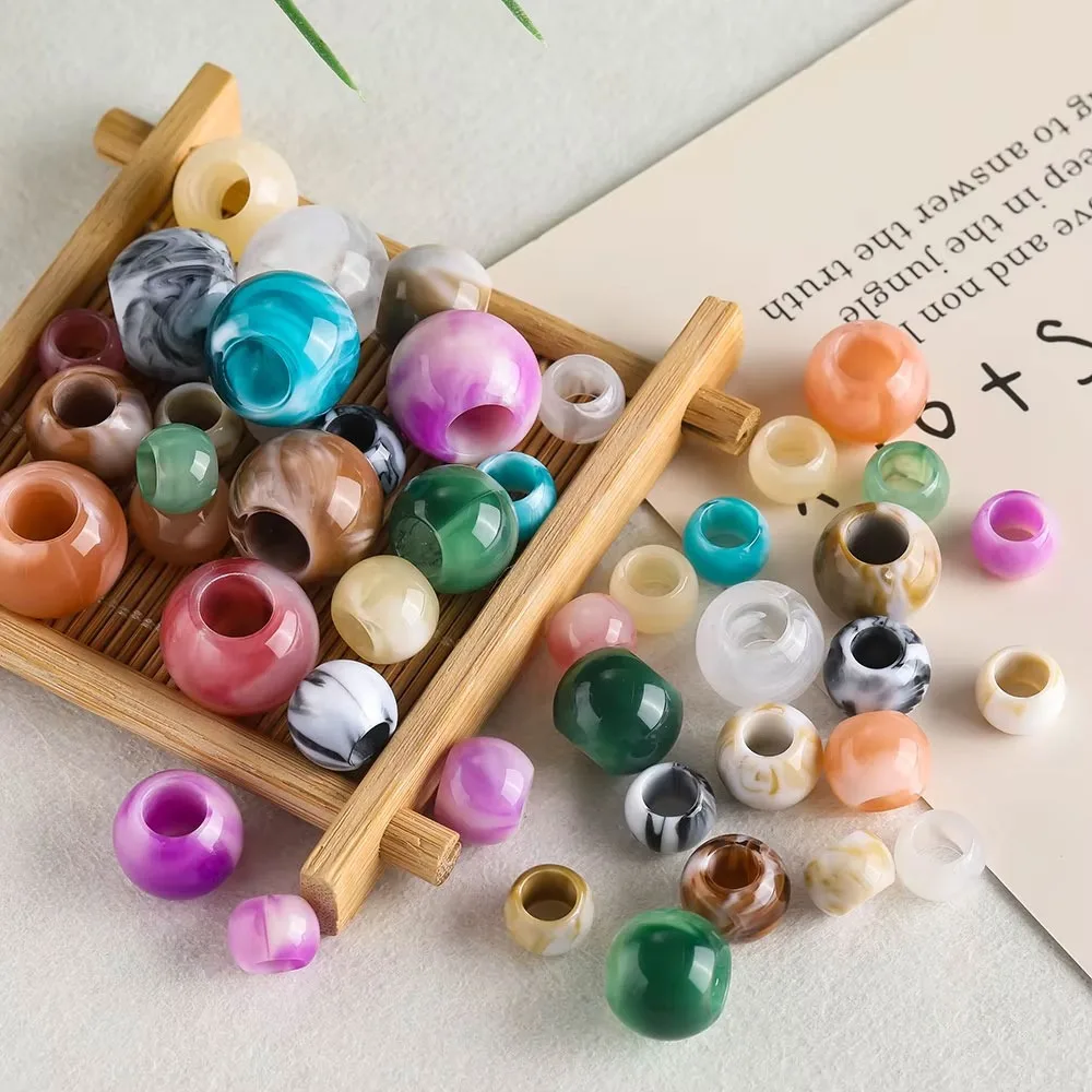 

15/50/100Pcs Multi-color Ink-wash Decorative Beads,DIY Bracelets Necklaces,for Valentine's Day and Mother's Day Gift Accessories