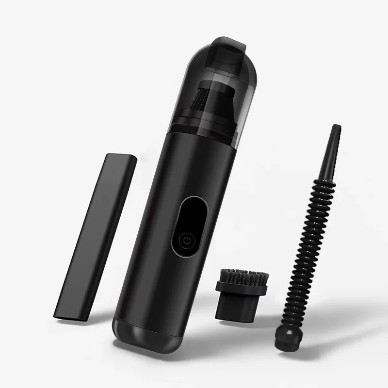 Автомобильный пылесос, беспроводной перезаряжаемый цифровой дисплей типа C, мини-ручной портативный бытовой пылесос двойного назначения с выдувом всасывания