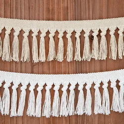 12 Fringe for Curtains 100% Cotton Hand-knotted Fringe Beard Carpet Home Textile Clothing Decorative Bohemia Lace Accessories