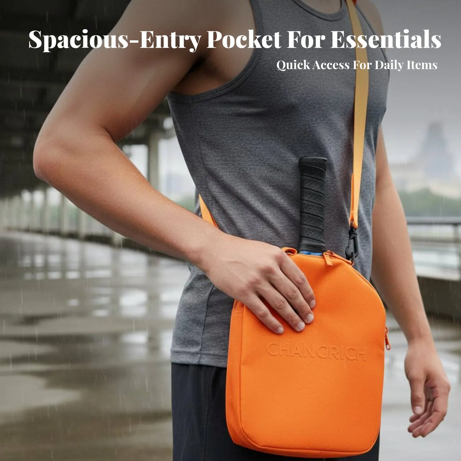 

Сумка для ракеток для пиклбола, водонепроницаемая, на одно плечо, рюкзак для ракеток, стильный дизайн, большая вместимость