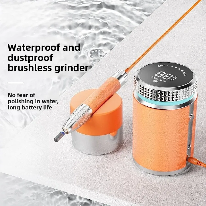 Brushless Nail Drill Machine Portable Rechargeable Electric Nail File Manicure Tool for Nail Salon Use Tool