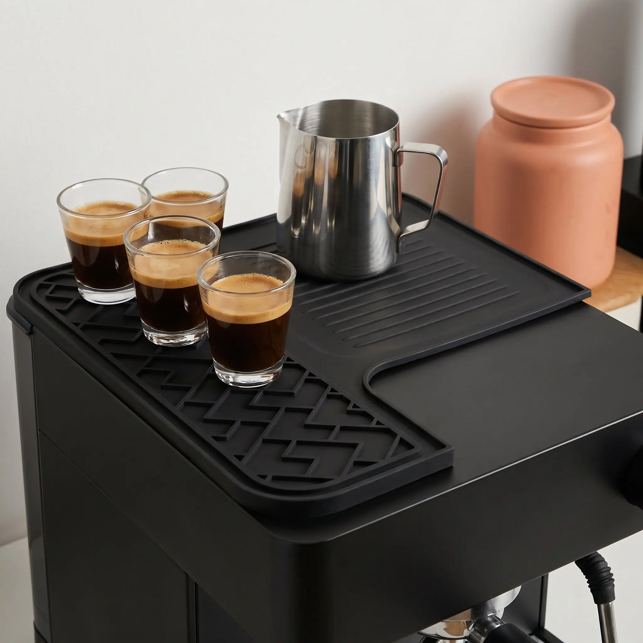 Coffee Machine Top Cover Mat Waterproof Protective Pad Silicone Thermal Insulation Mat Cushions Coffee Machine Accessories