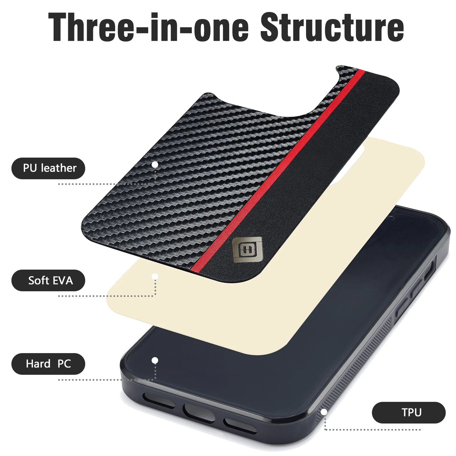 Carbon Fiber PU Leather Case For iPhone 17 16 14 15 Pro Max Air 13 11 12 Pro XR XS 8 7 Plus SE Protection Antiski Business Cover