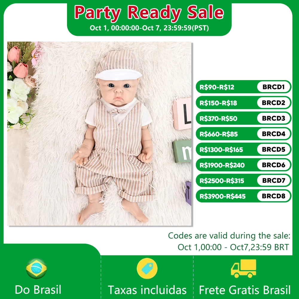 Bonecas de Silicone Reborn de Corpo Inteiro IVITA Brasil: Brinquedos Realistas Macios Pintados para Atacado – Presente de Natal Infantil Bonecas de Silicone Reborn de Corpo Inteiro IVITA Brasil: Brinquedos Realistas Macios Pintados para Atacado – Presente de Natal Infantil
