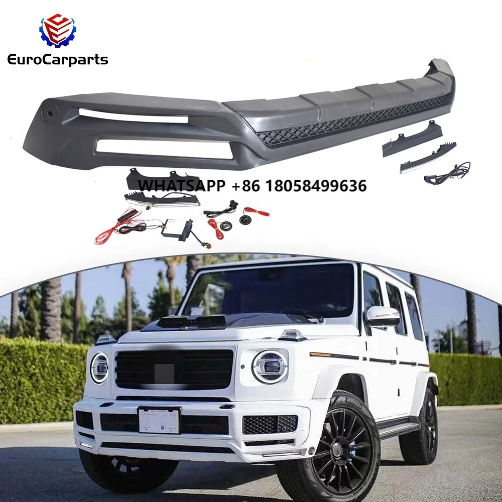 

Front Bumper Lip for G Class W464 W463A G500 G350 G550 Front Spoiler Lip Car Auto Exterior Parts PU Material