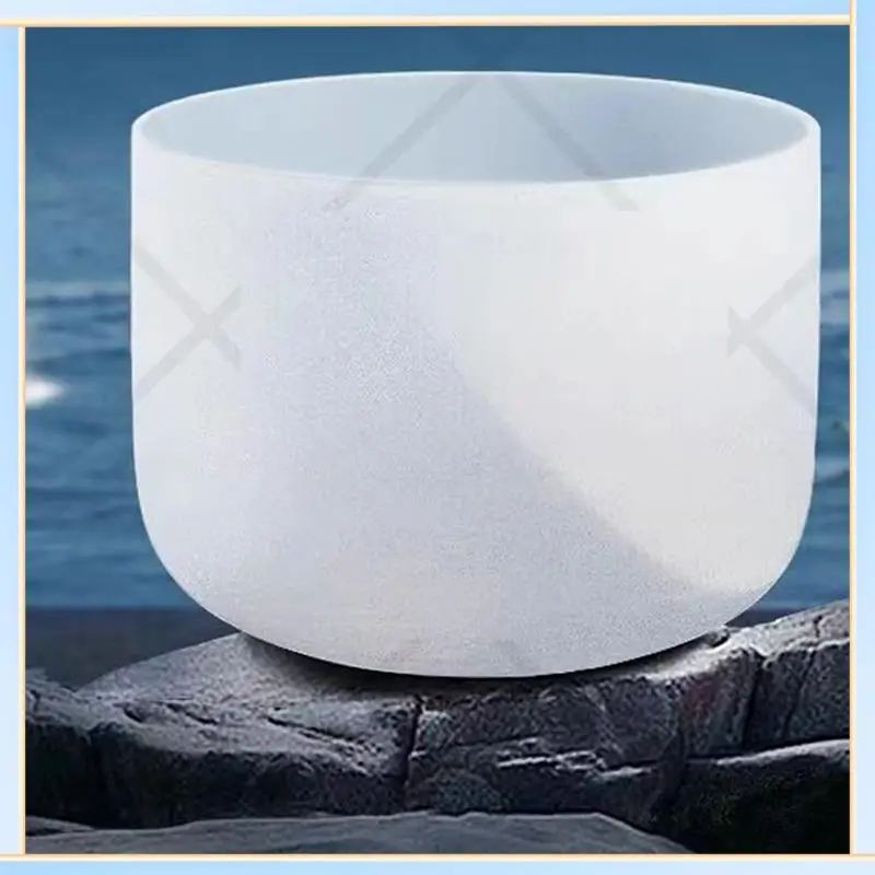 -SPOR Yoga Meditation 8 Inch Crystal Singing Bowl 440Hz Sound Bowls Chakra Quartz Bowls