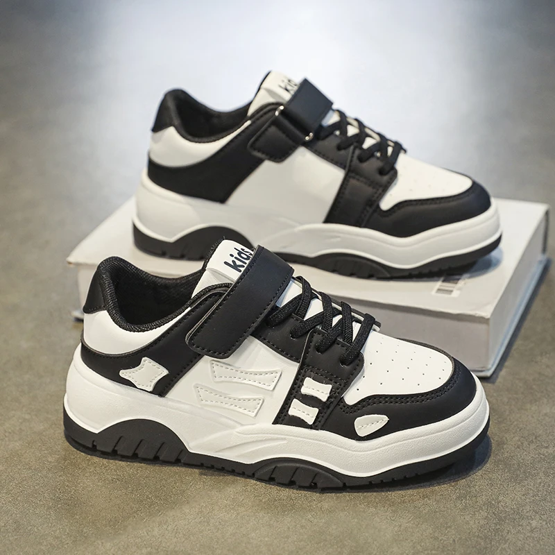 

2025 new children's board shoes High quality children leather casual sports shoes students low top anti-slip boys shoes