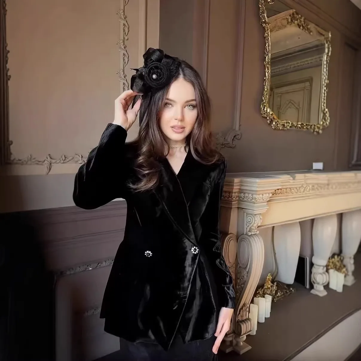 

2026 Fall/winter Velvet Long Dress And Elegant Blazer Set 2026 Muslim Long Dress Robe Abaya Ramadan Dubai Luxury Islam Elegant