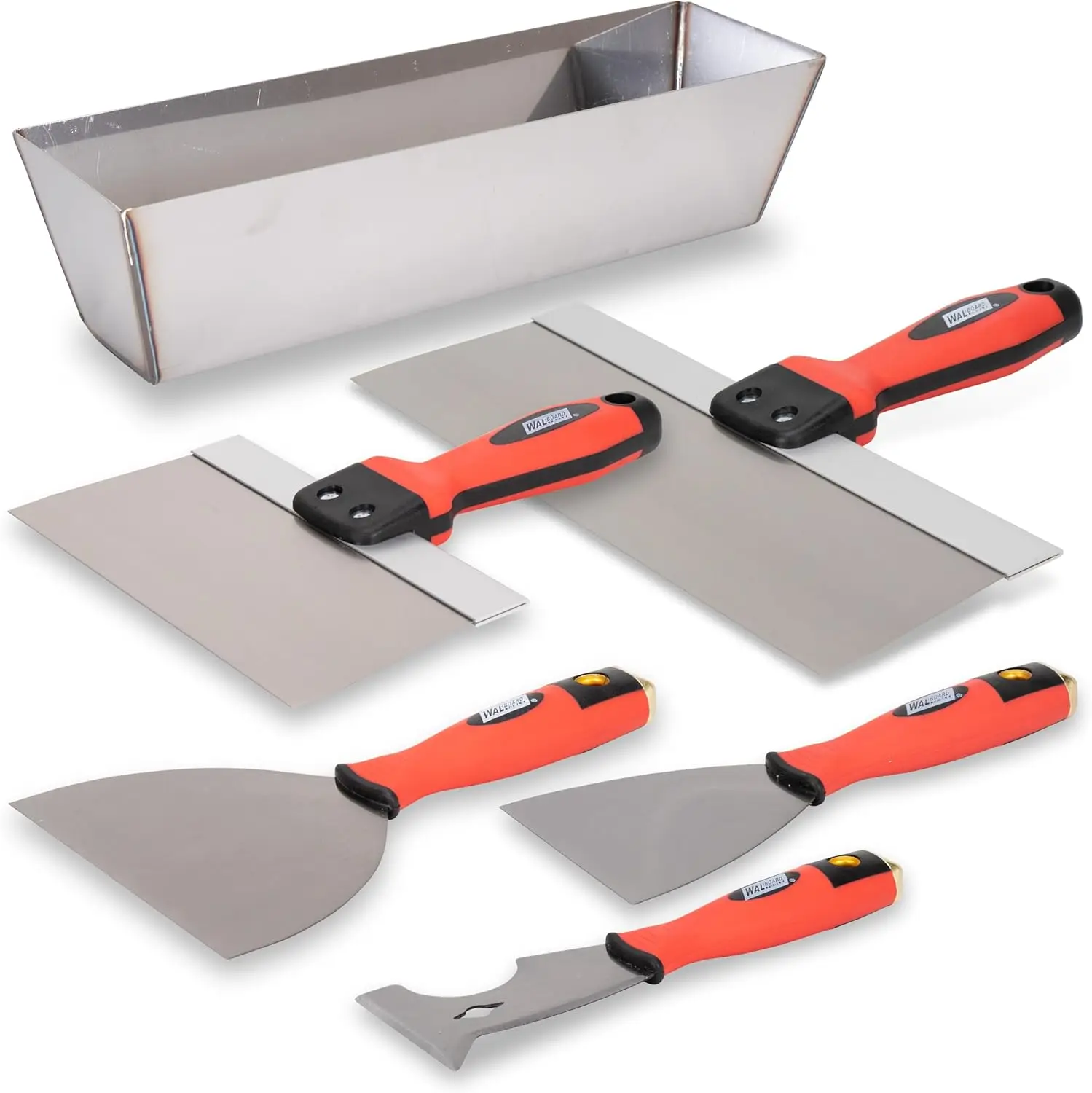 

Drywall Finishing Kit with Mud Pan, Taping Knife & Multi-Tool for Smooth Wall Repair