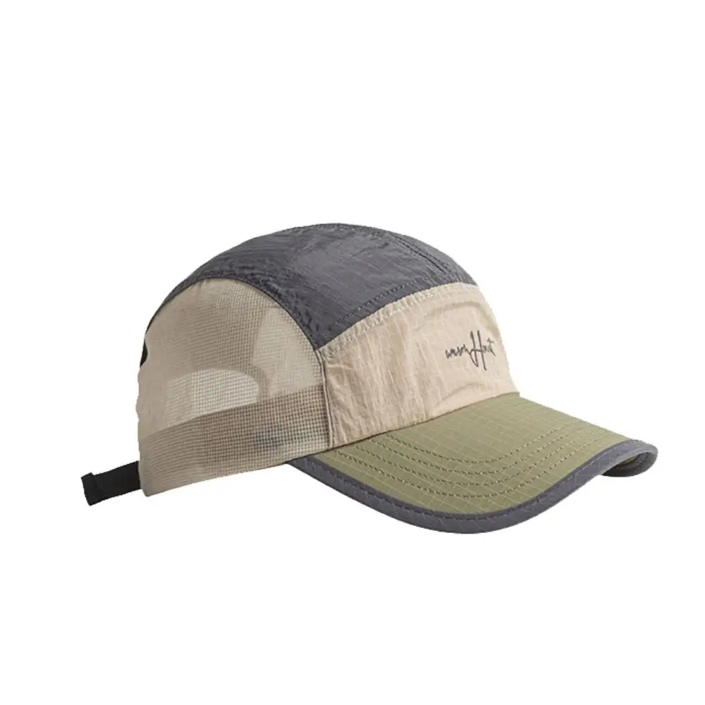 Casual Quick-drying Splicing Baseball Cap Mesh Nylon Thin Sunshade Cap Adjustable Snapback Hats Unisex