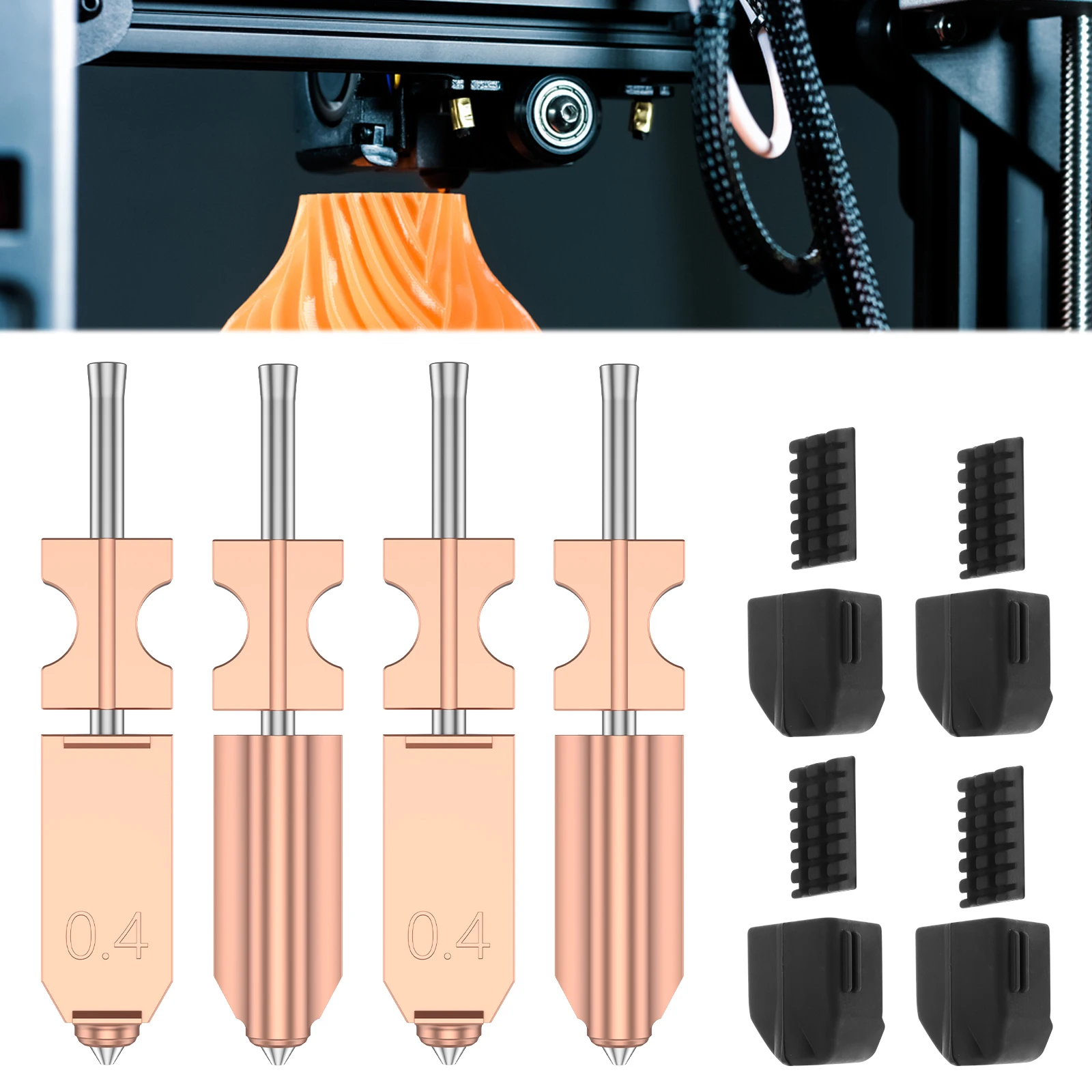 

Flash Forge Ad5x Accessories Bimetallic Nozzle AD5X New Upgraded Hardened Steel Hotend Nozzles 0.25/0.4/0.6/0.8 3D Printer Parts