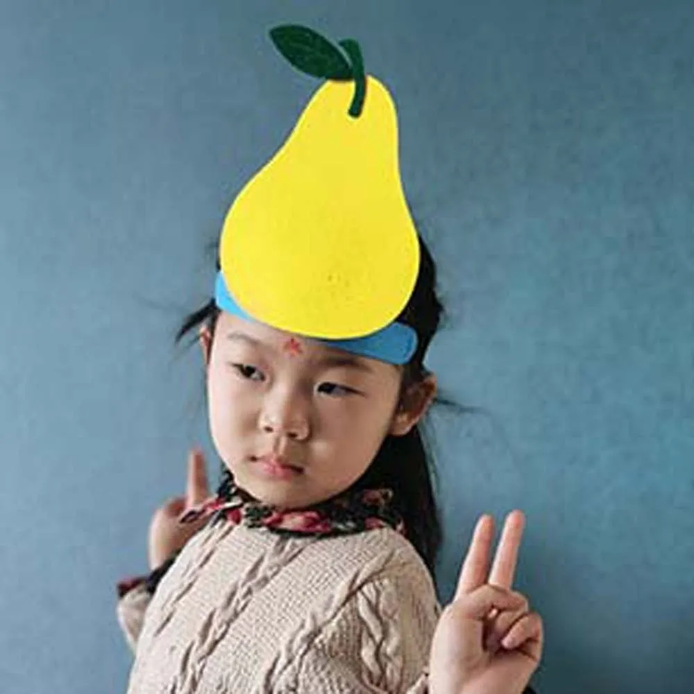 

Cloth Cartoon Fruit Headband Elastic Watermelon Creative Headdress for Kids Funny Colorful Kindergarten Performance Headwear