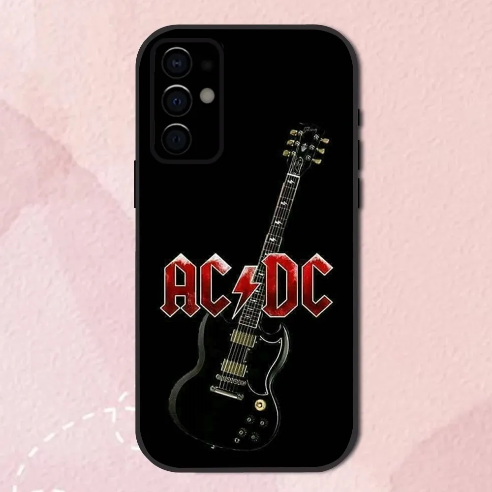 Music Cool Phone Case For Samsung S24,S21,S22,S23,S30,Ultra,S20,Plus,Fe,Lite,Note,10,9,5G A-acdc-S Black Soft Shell