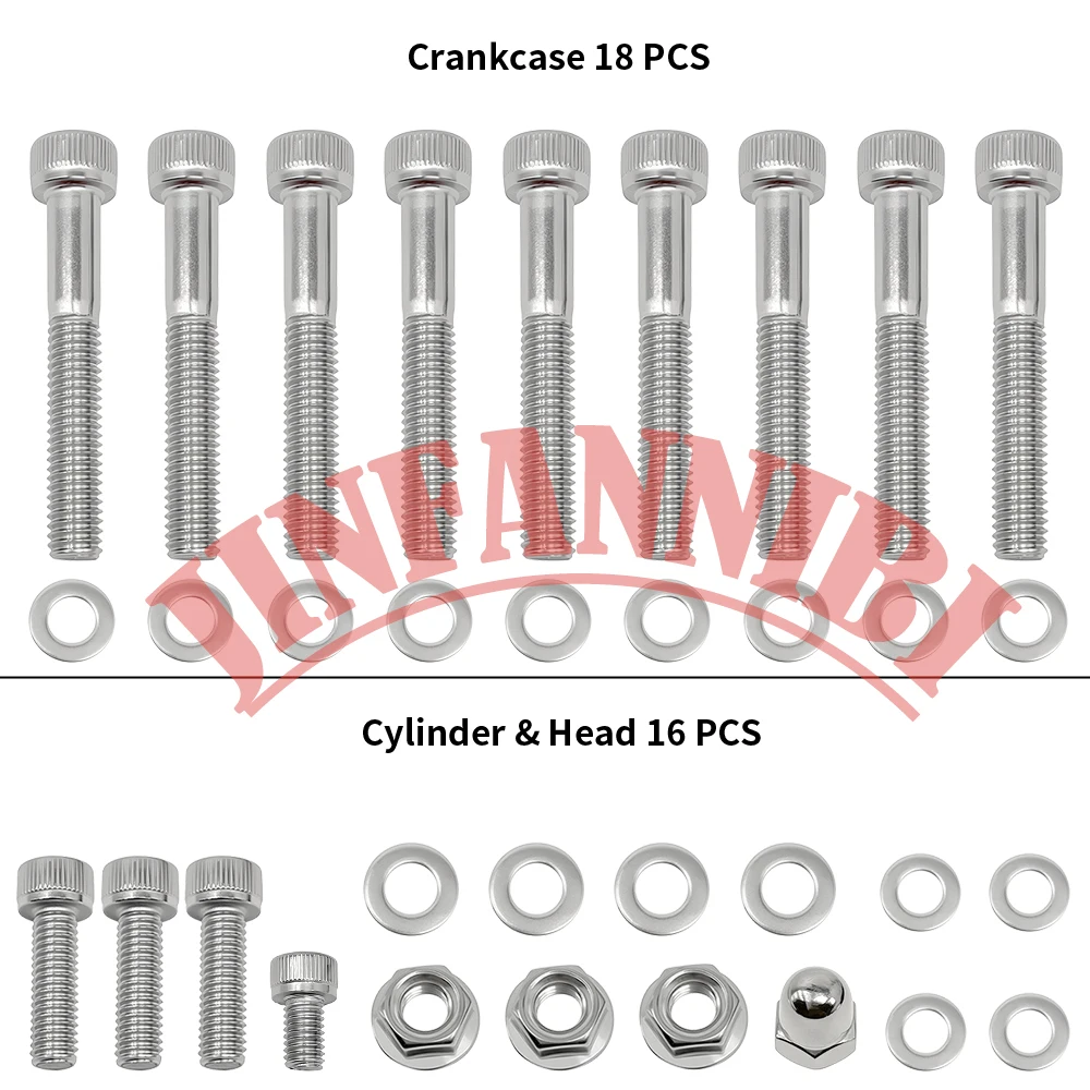 304 الفولاذ المقاوم للصدأ محرك البراغي مجموعة مسامير لهوندا CT90 تريل 1966-1976 1977 1978 1979 #6