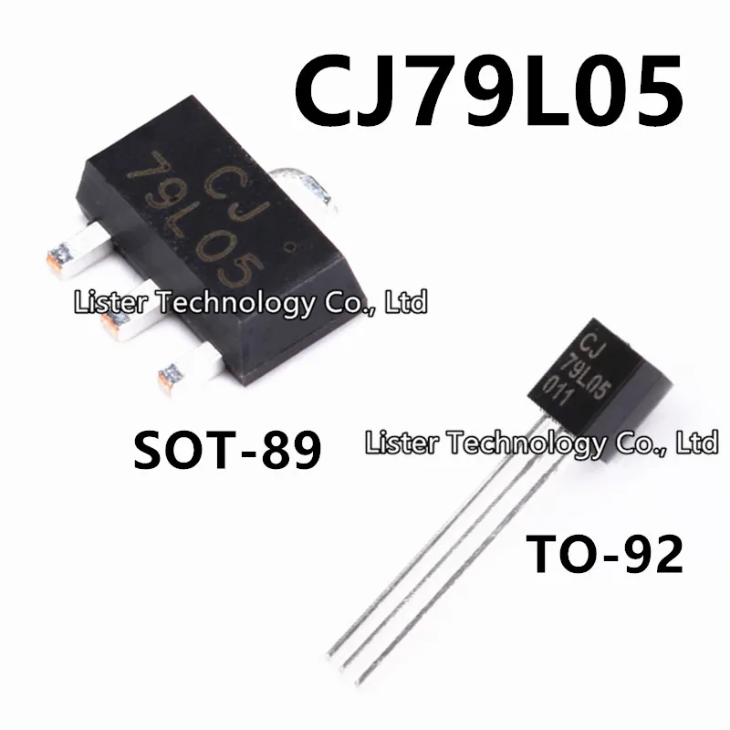 20~200PCS/Lot New CJ79L05 SOT-89/TO-92 100mA 5V Direct Voltage Regulator Circuit SOT89 TO92 79L05 SMD DIP