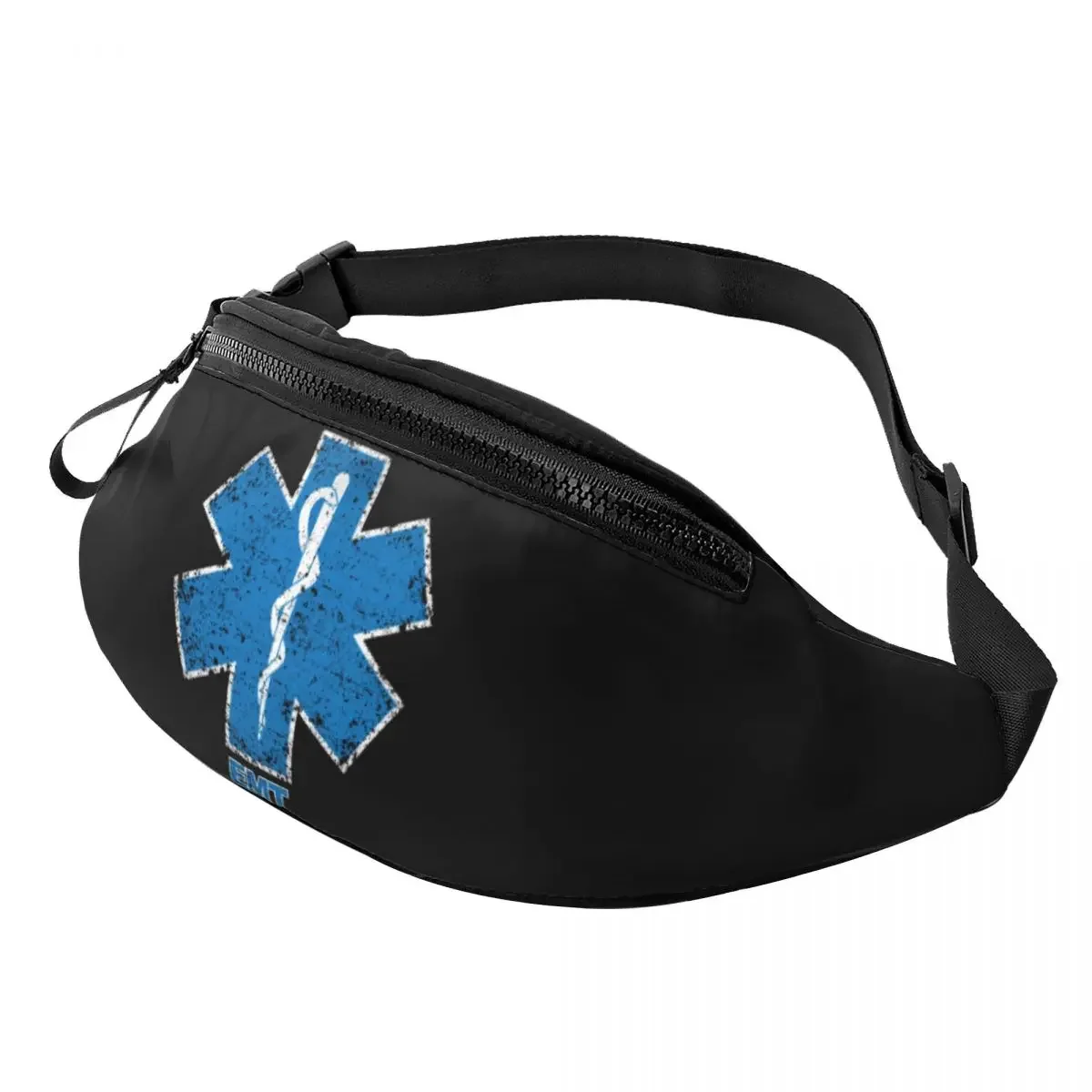 Emt-Star Of Life Fanny Pack pour hommes et femmes, sac à bandoulière personnalisé, paramédic, ambulance médicale, sac de taille pour courir, téléphone, poudres d'argent