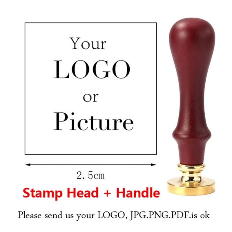 Logo Customize Sealing Wax Stamps Own Personality Logo Custom Made Unique Signet Copper Heads Wedding Birthday Small Business