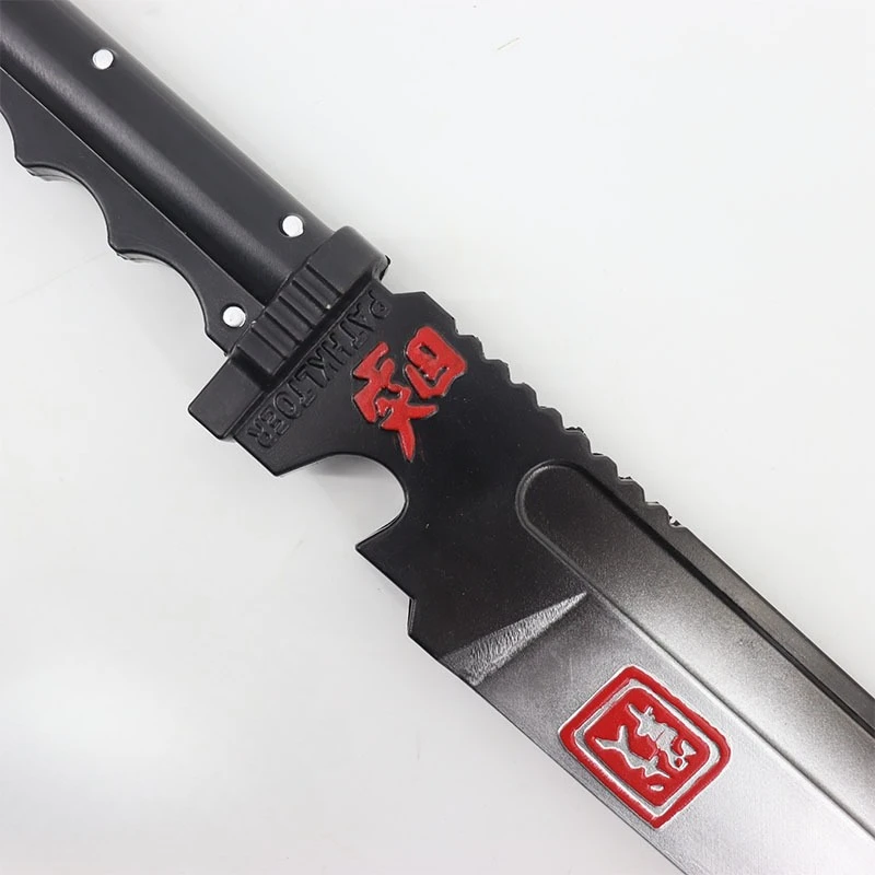 80cm/31.5인치 브레이킹 스루 PU 마체테 모델 카타나 소품 게임 주변기기 코스프레 수집품 파티 용품 야외 장난감 선물