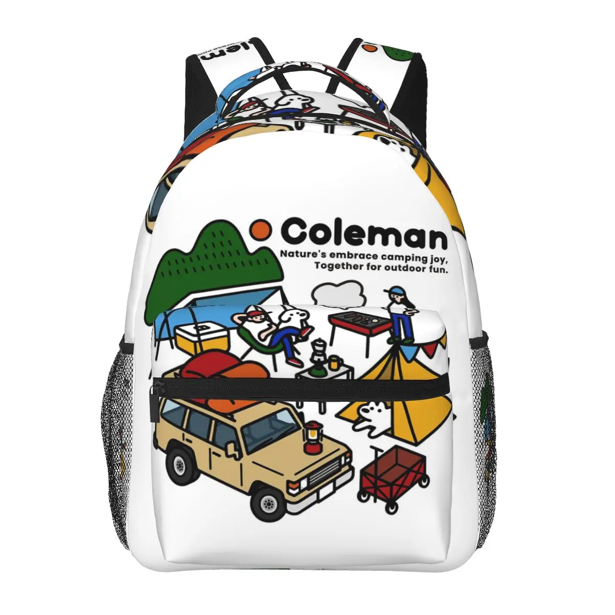 

Korean High-end Brand Coleman Student Backpack School Bag Hiking Travel Daypack for Boys Girls Fashion Bookbag Shoulder Bags