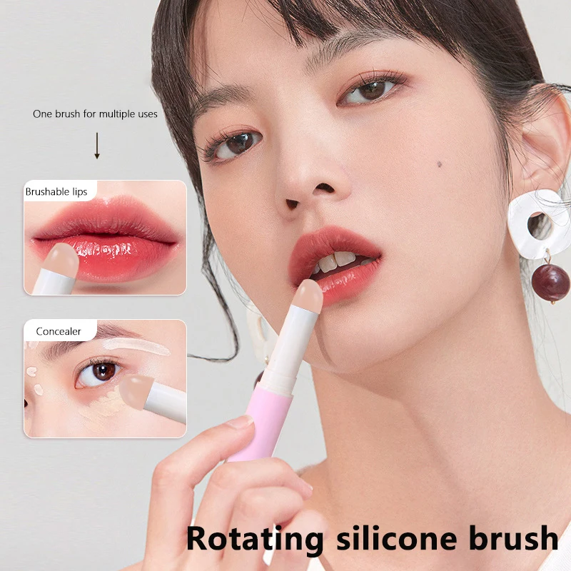 1PCS Retractable Silicone Lip Brush Concealer Makeup Tool Q Soft Fingertips Lip Balm Lip Gloss Lip Stick Applicator Cover