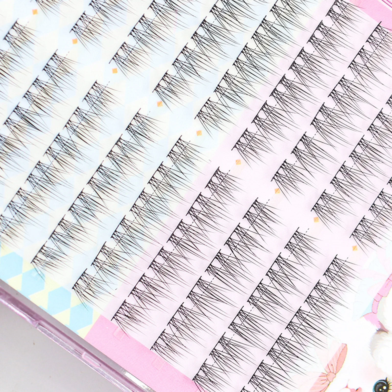 Ultra Natural False Eyelashes individual cluster Black 10-12mm Mixed C Curly Volume Dramatic Look Fluffy Lashes For Women