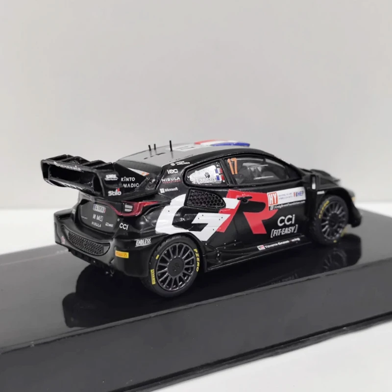 IXO Diecast Escala 1:43 GR YARIS # 17 2024 liga simulação modelo de corrida coleção decoração menino presente brinquedo exibição estática
