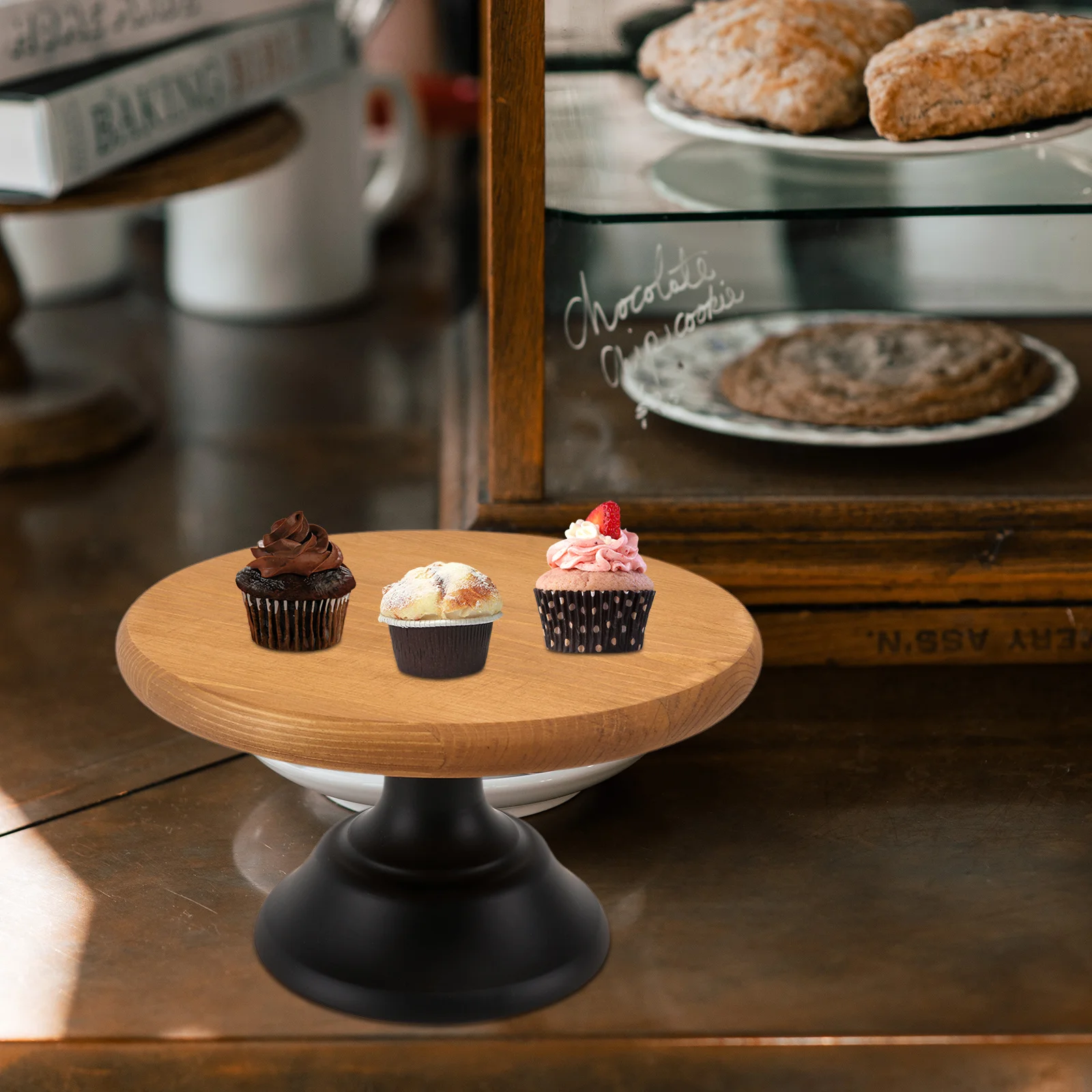 

1 шт. деревянный поднос для торта, креативный модный дизайн, деревянный металлический держатель для десерта премиум-класса, подставка для торта, вечерние, банкетные сервировочные тарелки