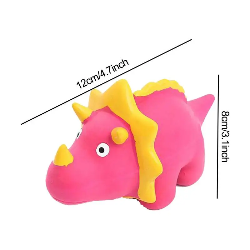 Squeaky Dinosaur Dog Toys Durable Natural Latex Squeaky Dog Toys Chewing Squeaky Toy For Puppy Small Medium Pet Dogs